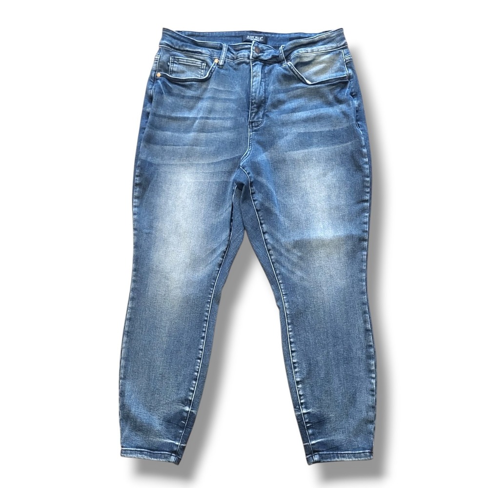 Judy Blue High Waist Tummy Control Skinny Jeans Women's 20W Medium Wash